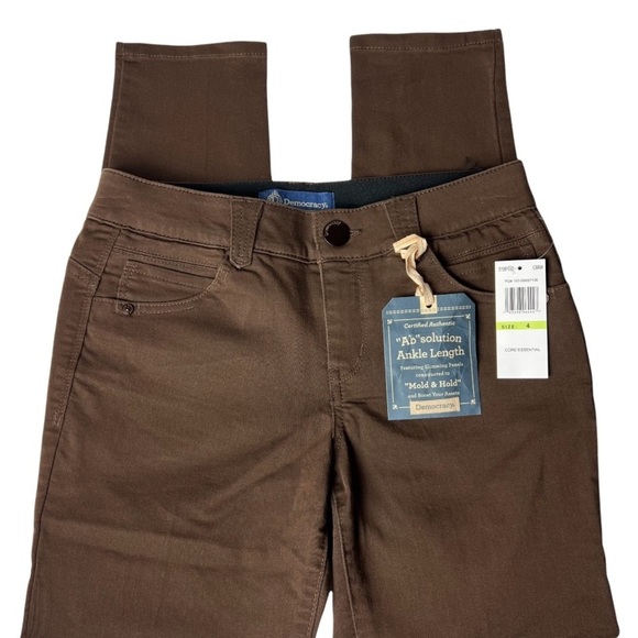 Democracy “Ab Solutions” Brown Ankle Length Pant Size 8P - Picture 3 of 14